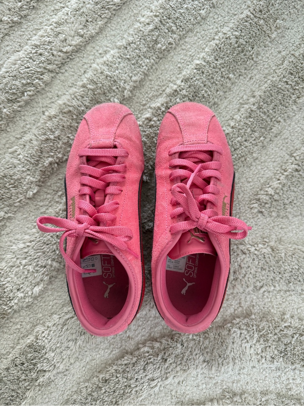 Puma Pink Suede Low-Top Sneakers